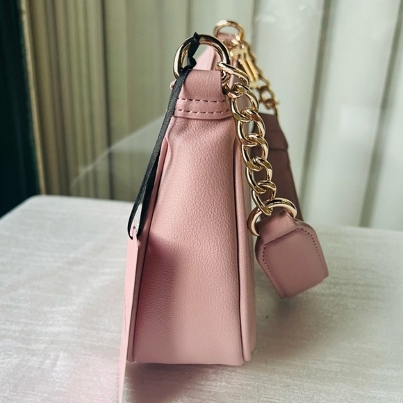 🔹️Juicy Couture🔹️ Obsession Shoulder Bag Purse Bling Logo Dusty Blush - Picture 5 of 7